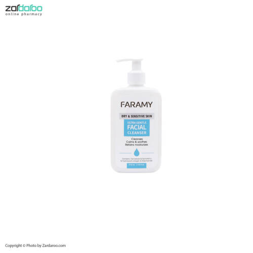 ff ژل شستشوی صورت مناسب پوست خشک و حساس 210 میلی لیتر فارامای Faramy