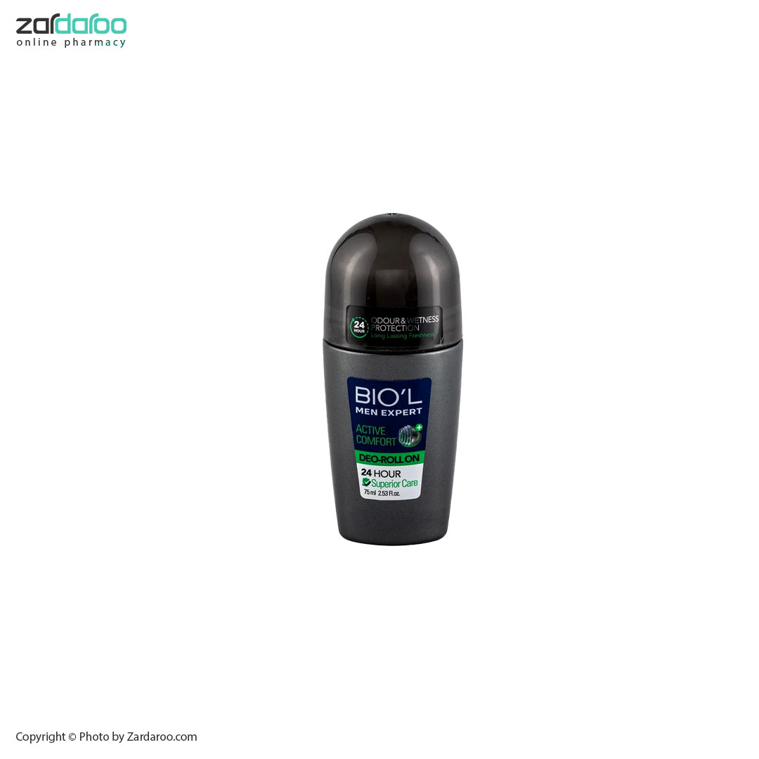 رول ضد تعریق مردانه مدل Active Comfort حجم 75 میلی لیتر بیول Bio’l 4 رول ضد تعریق مردانه مدل Active Comfort حجم 75 میلی لیتر بیول Bio’l