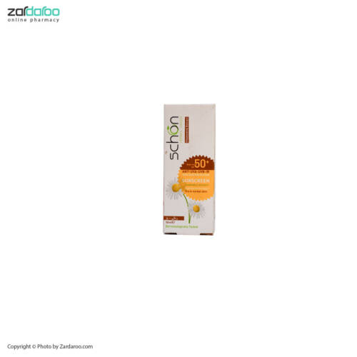 بژ کرم ضد آفتاب رنگ بژ SPF50 مناسب پوست خشک و نرمال حجم 50 میلی لیتر شون Schon