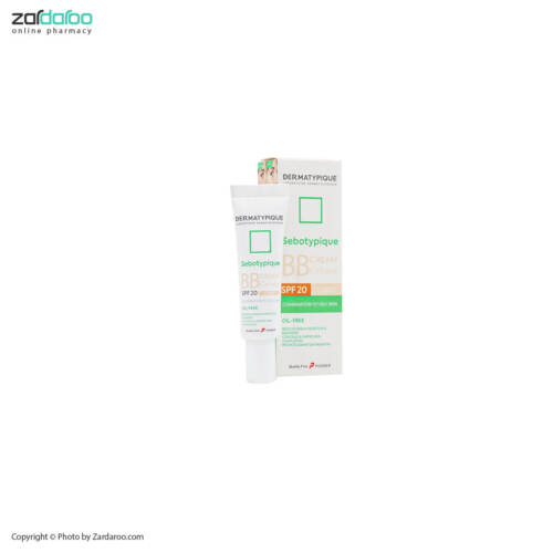 6662 بی بی کرم SPF20 مناسب پوست چرب و مختلط 30 میلی لیتر بژ طبیعی درماتیپیک Dermatypique