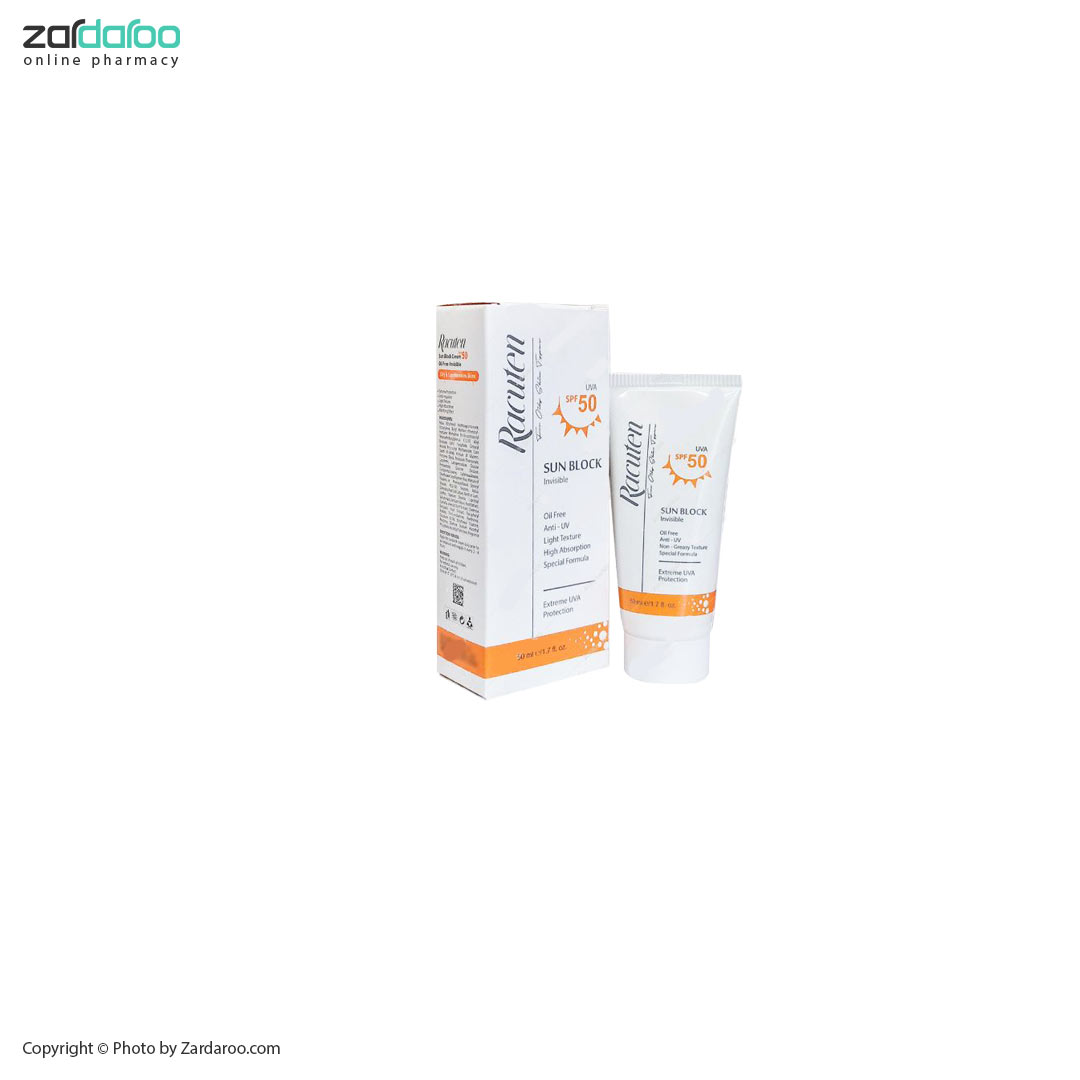 کرم ضد آفتاب بی رنگ SPF 50 مناسب پوست های چرب و مختلط راکوتن Racuten 4 کرم ضد آفتاب بی رنگ SPF 50 مناسب پوست های چرب و مختلط راکوتن Racuten