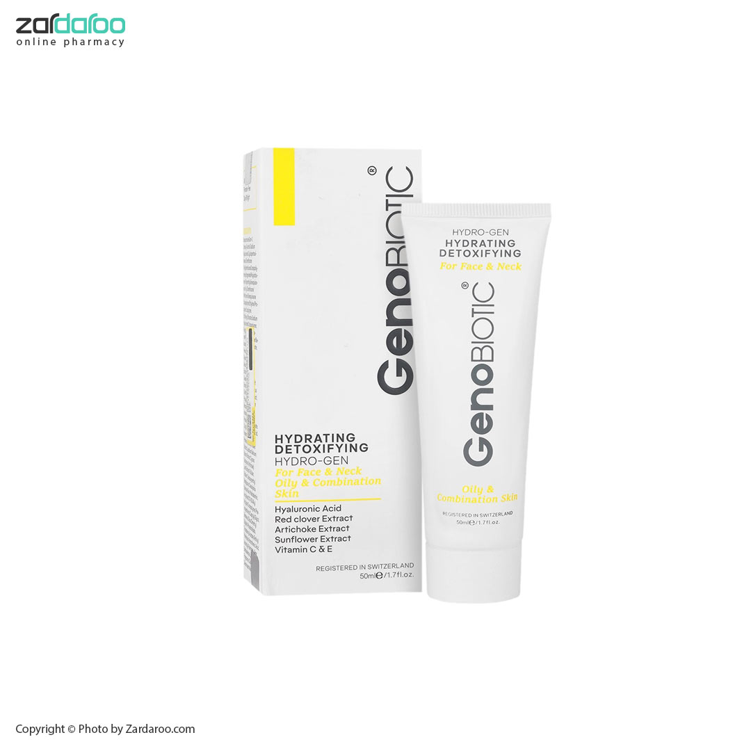 کرم رطوبت رسان صورت و گردن پوست چرب و مختلط ژنوبایوتیک Genobiotic 4 کرم رطوبت رسان صورت و گردن پوست چرب و مختلط ژنوبایوتیک Genobiotic