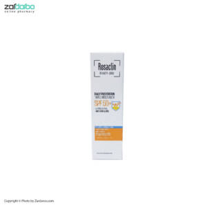 کرم ضد آفتاب spf50 حاوی مرطوب کننده پوست نرمال تا خشک بژروشن رزاکلین  Rosaclin