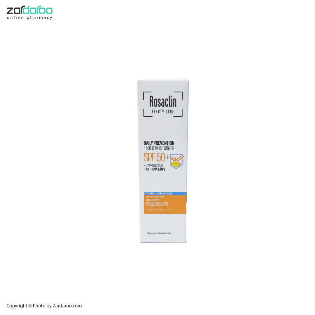 کرم ضد آفتاب spf50 حاوی مرطوب کننده پوست نرمال تا خشک بژروشن رزاکلین Rosaclin 4 کرم ضد آفتاب spf50 حاوی مرطوب کننده پوست نرمال تا خشک بژروشن رزاکلین Rosaclin