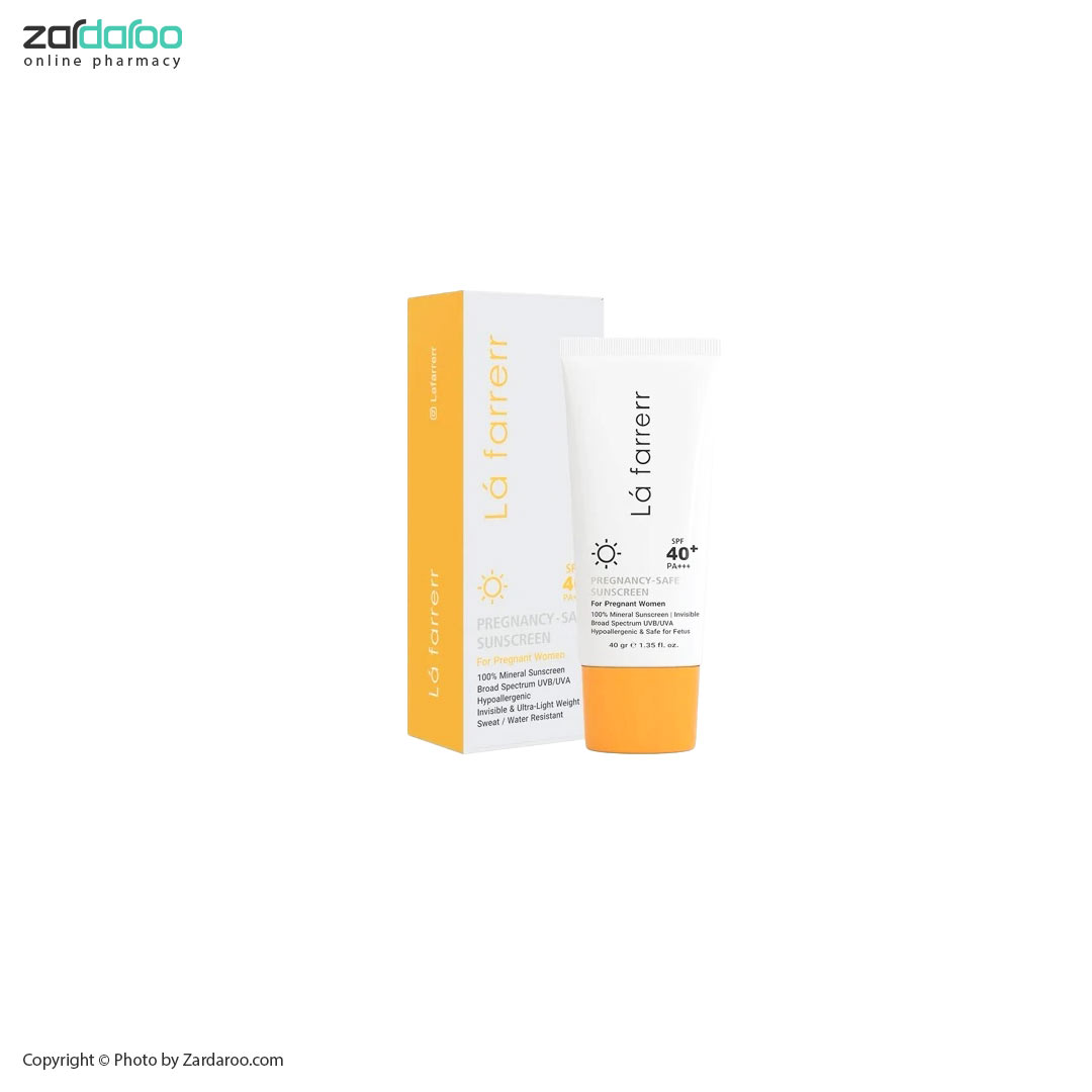 کرم ضد آفتاب بارداری SPF 40 برای انواع پوست 40 گرم لافارر lafarrerr 5 کرم ضد آفتاب بارداری SPF 40 برای انواع پوست 40 گرم لافارر lafarrerr
